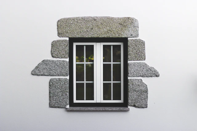 Window with a stone surround