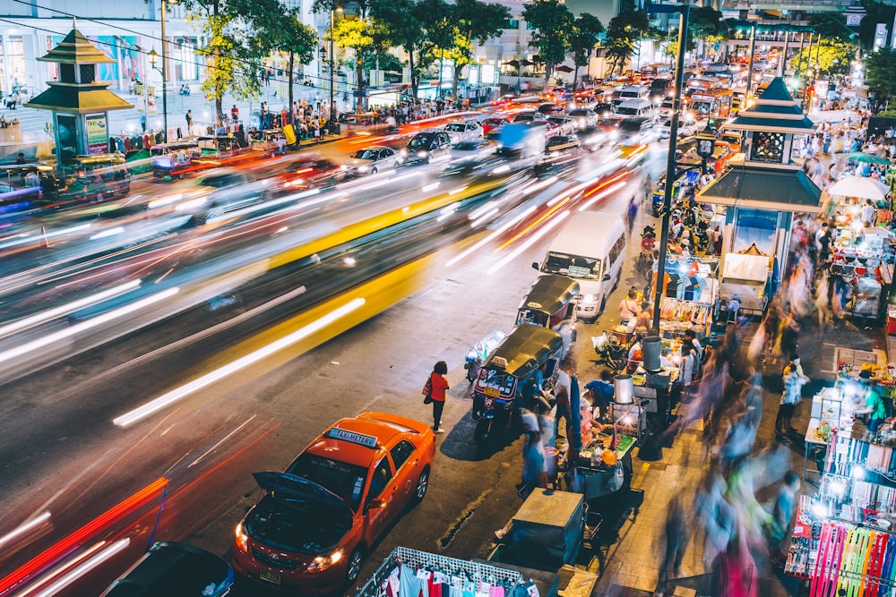 street time lapse photography