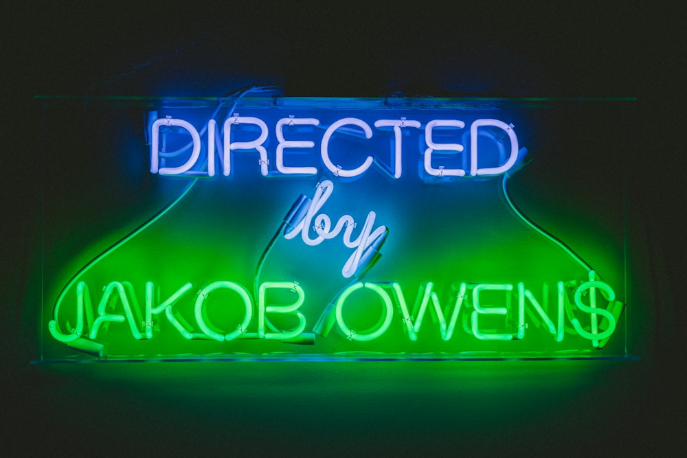Directed by Jakob Owens neon signage