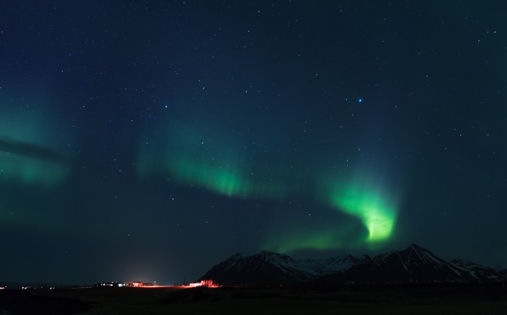 landscape photography of sky and mountains