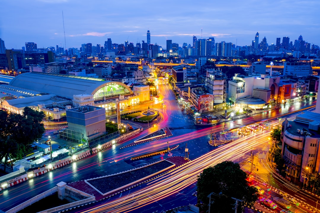 time lapse photography of city at night