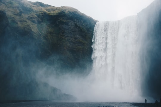 photo of waterfall under clear sky in Skógafoss Iceland