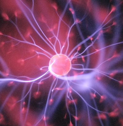 purple and pink plasma ball