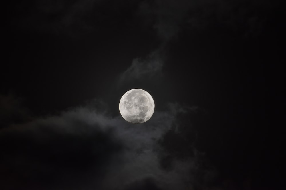 full moon during nighttime