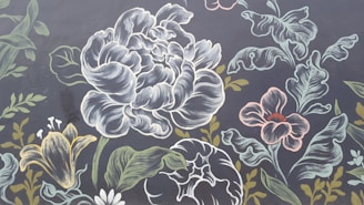 Intricate ink illustration of a cluster of mountain wildflowers with fine linework