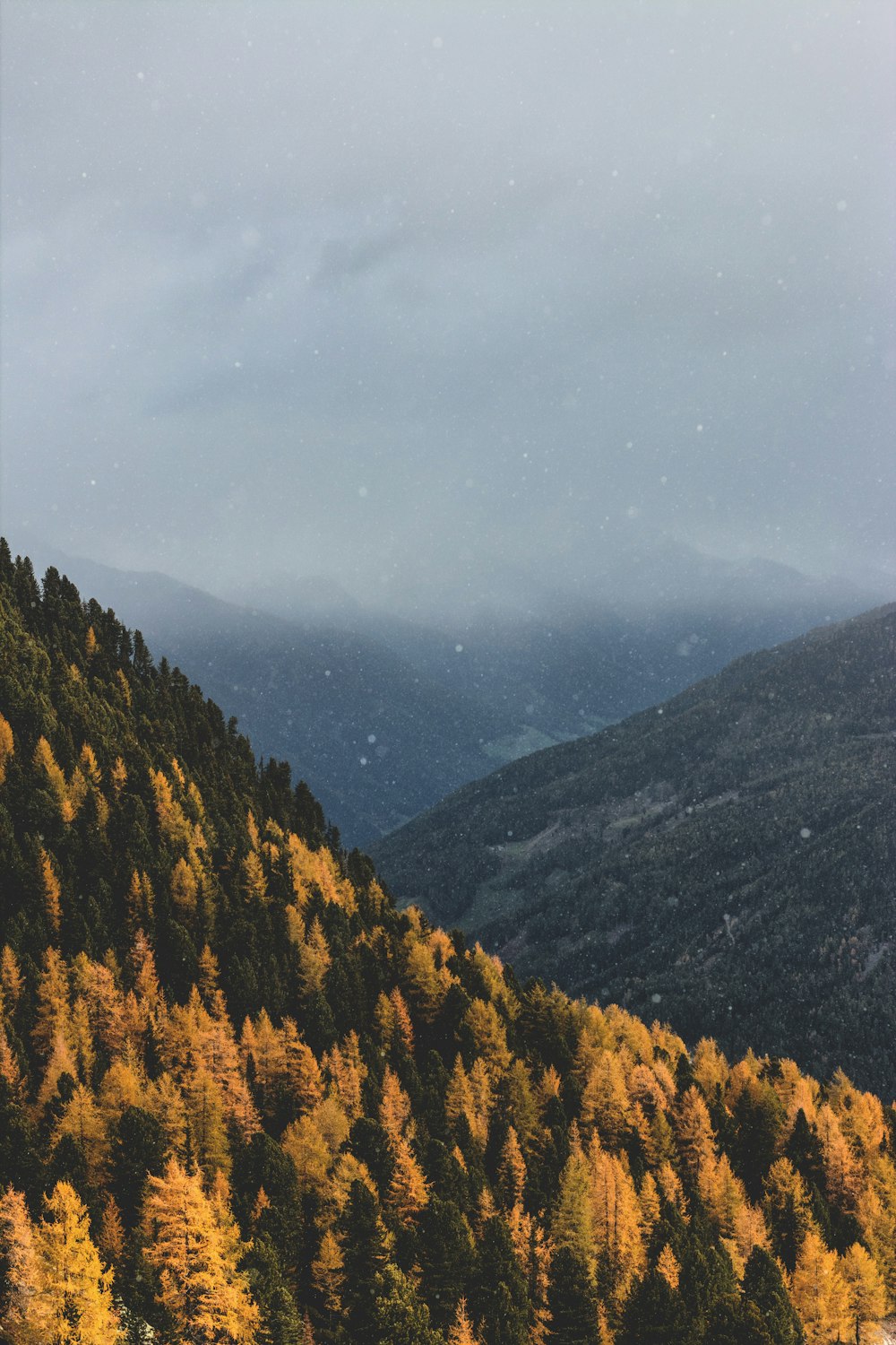 clouds-covered moutain