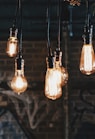 lighted vintage light bulbs