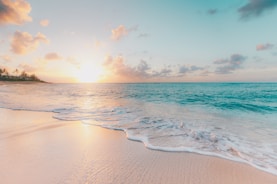 seashore during golden hour. offering hope in the midst of darkness and despair