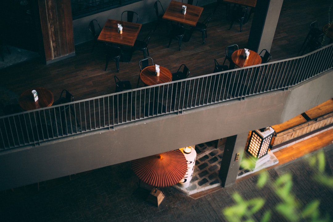 aerial photography of concrete establishment, Japanese restaurant in Thailand