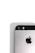 A close-up view of the back of a silver smartphone, featuring a camera lens, flash, and the iconic apple logo. The upper portion of the phone contains a black strip that houses the camera and flash components, while the rest of the body is metallic.