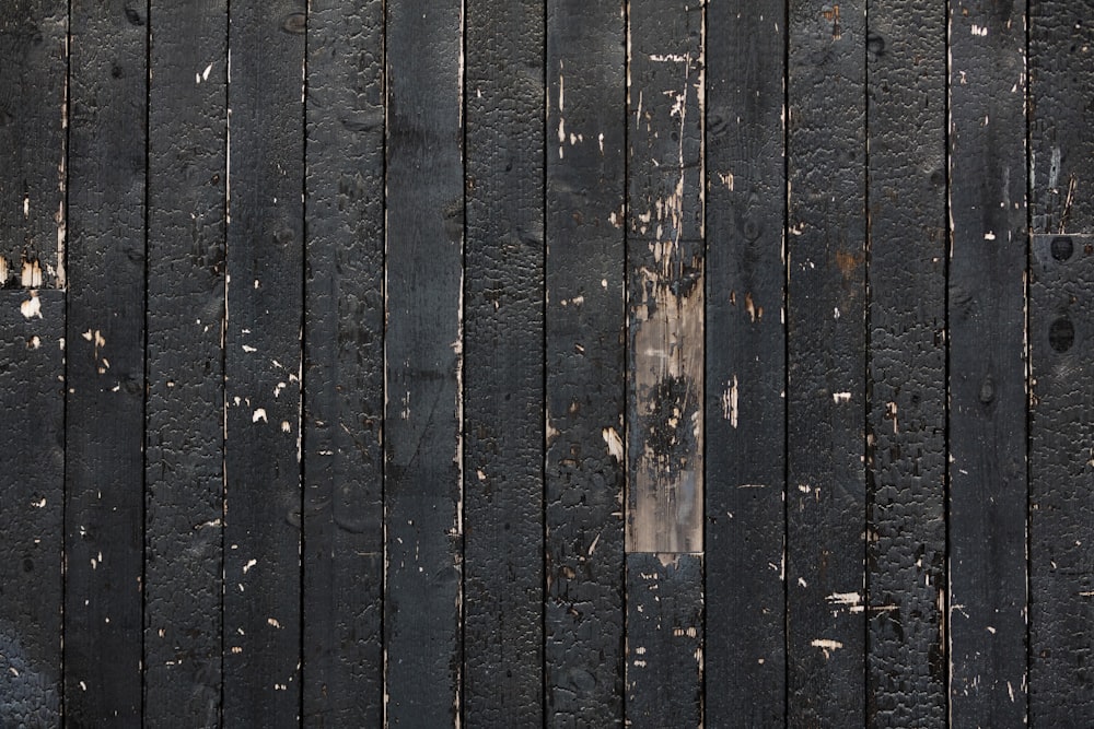 Black Wooden Boards Wallpaper