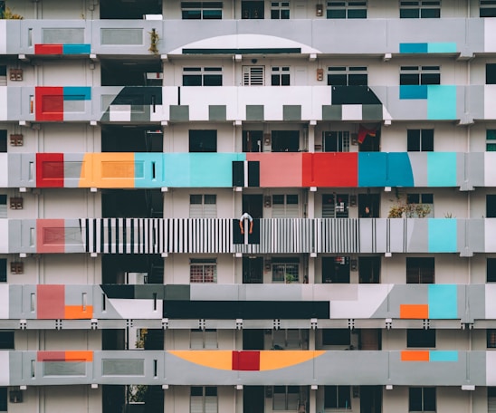 test card themed building