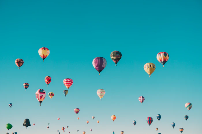 A hot air balloon over the Masai Mara