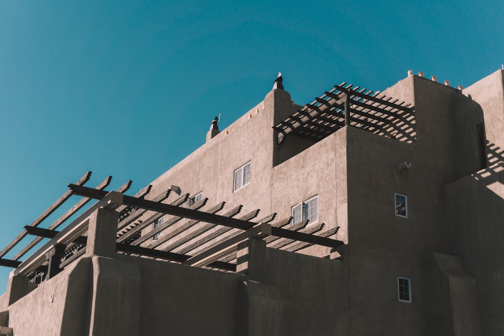 architectural photo of gray concrete house