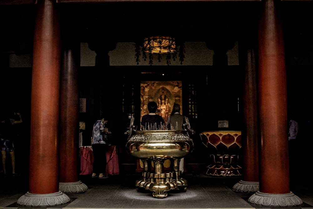 temple with post and altar