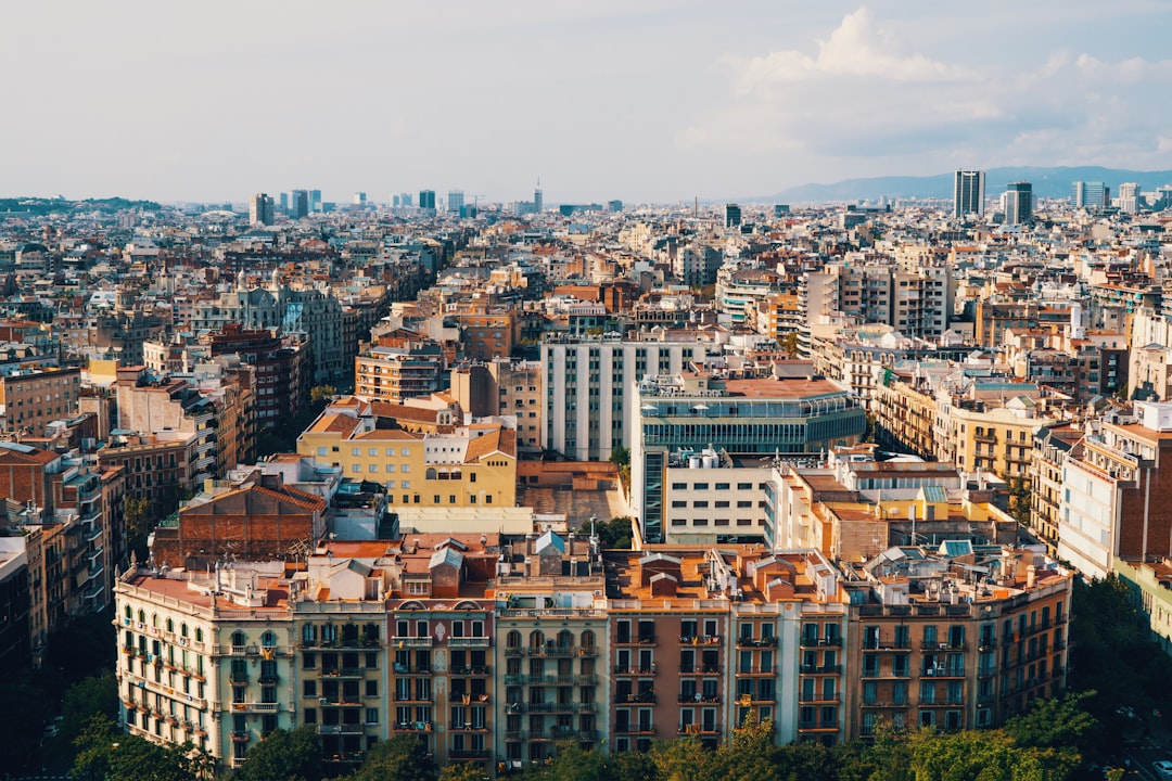 aerial photography of city infrastructures, Barcelona roofs