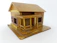 Close-up of a detailed 3D puzzle miniature house with intricate textures.