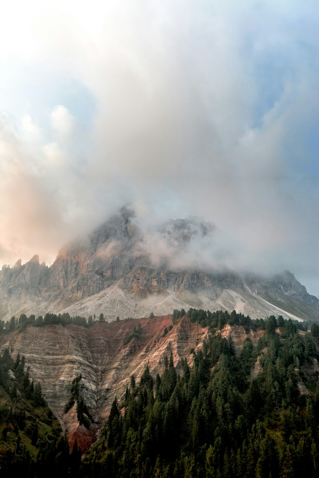 low angle photo of mountain