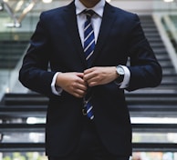 person standing near the stairs