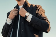 men's black dress shirt