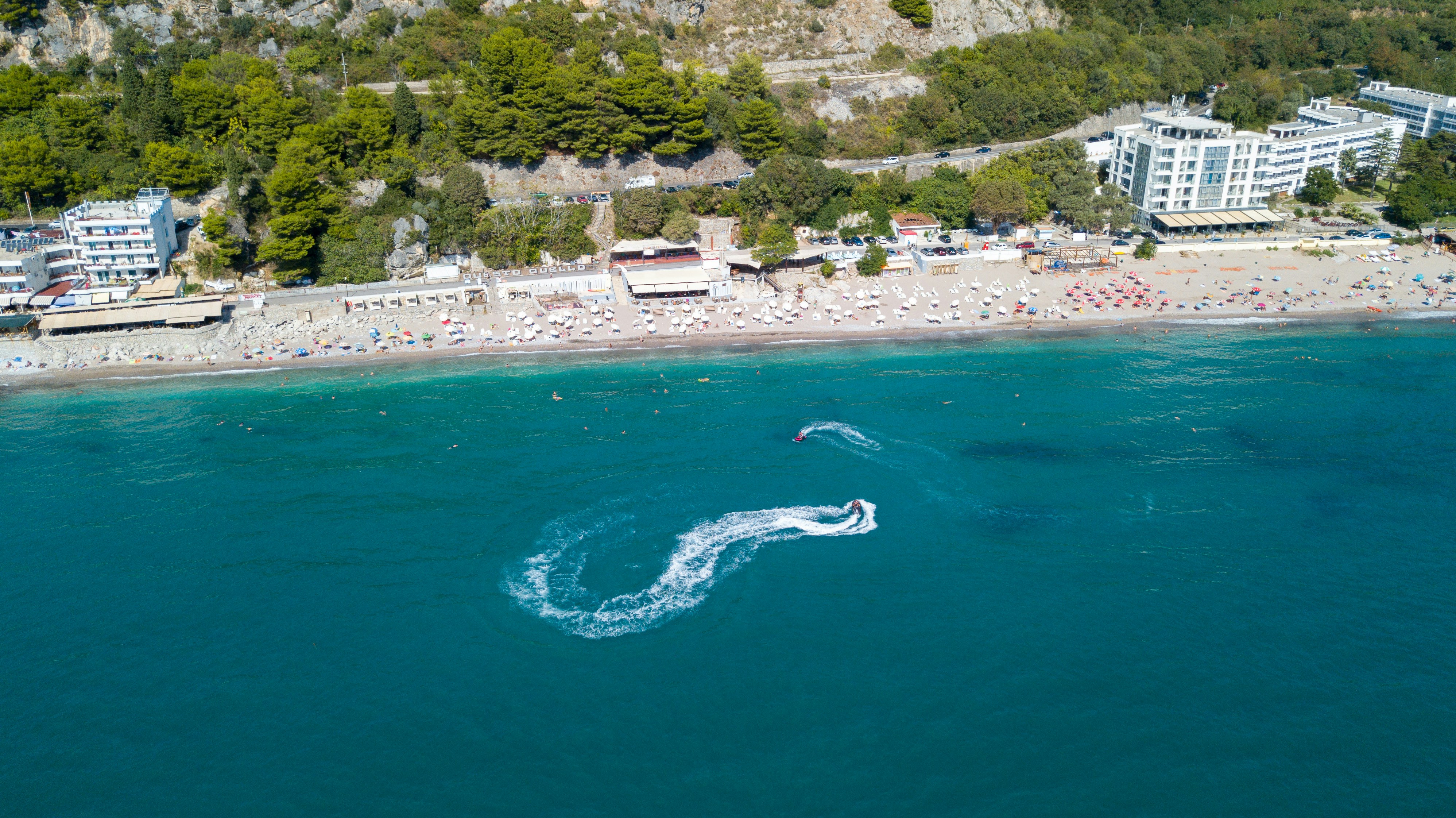 Photographie aérienne de la plage