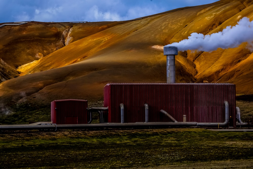 gray chimney releasing smoke