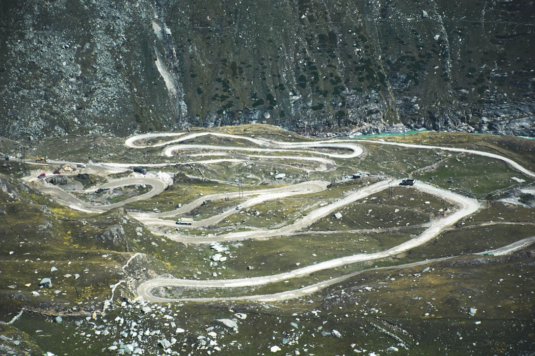 Aerial view of Rohtang pass