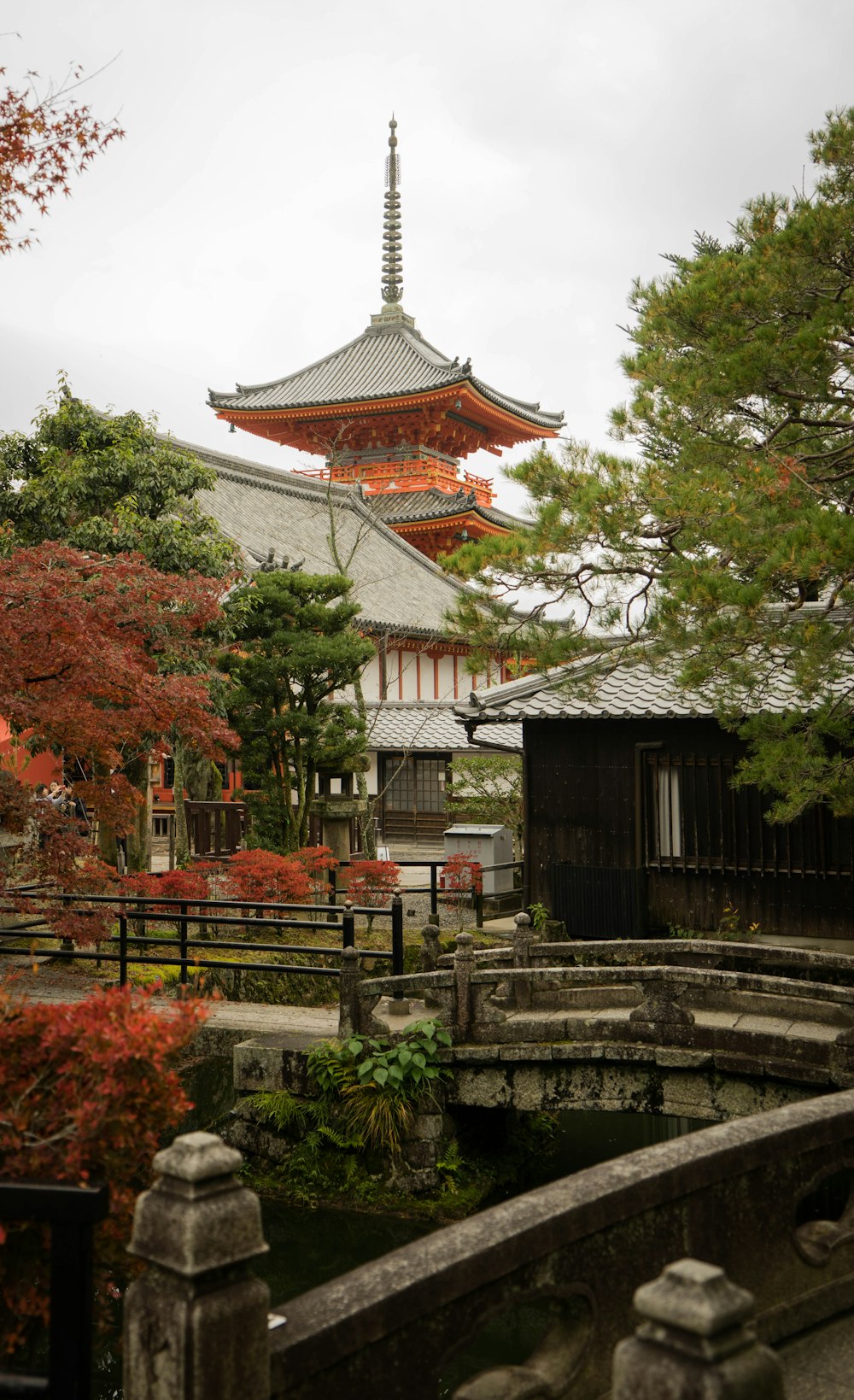 black and orange temple