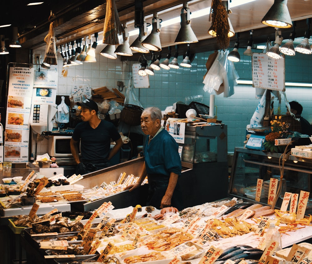 man standing on kitchen