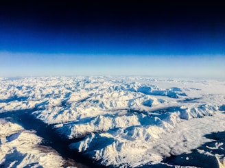 A breathtaking view of the Andes mountains covered in snow.