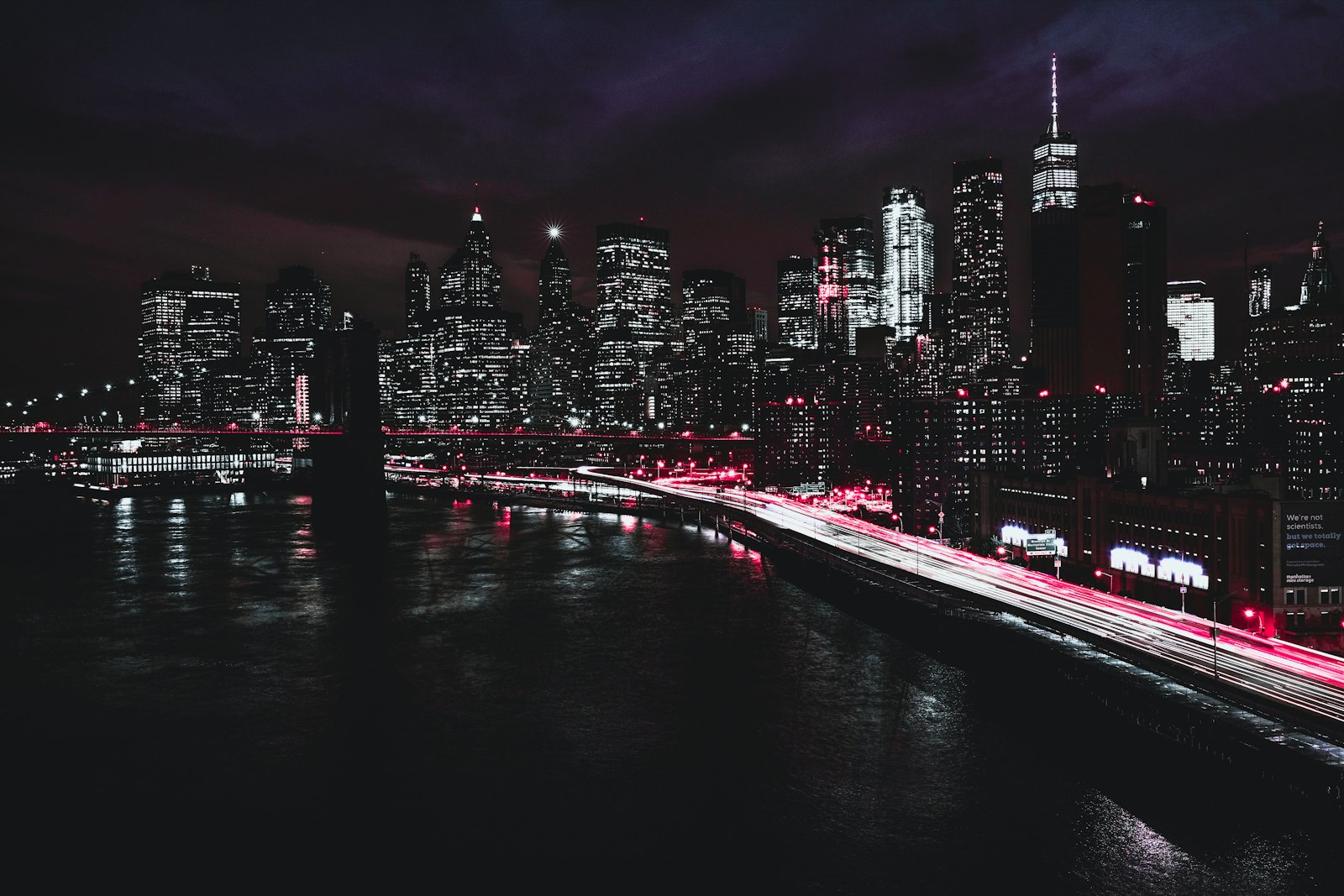Time lapse photography of city at night