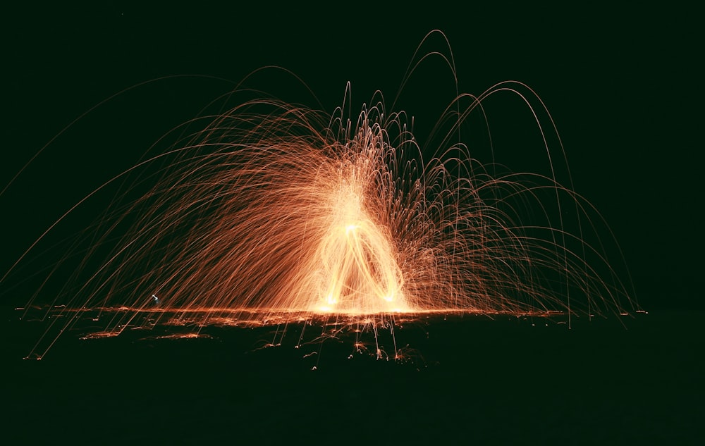 orange fireworks display