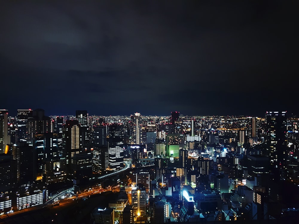 aerial view photography city building