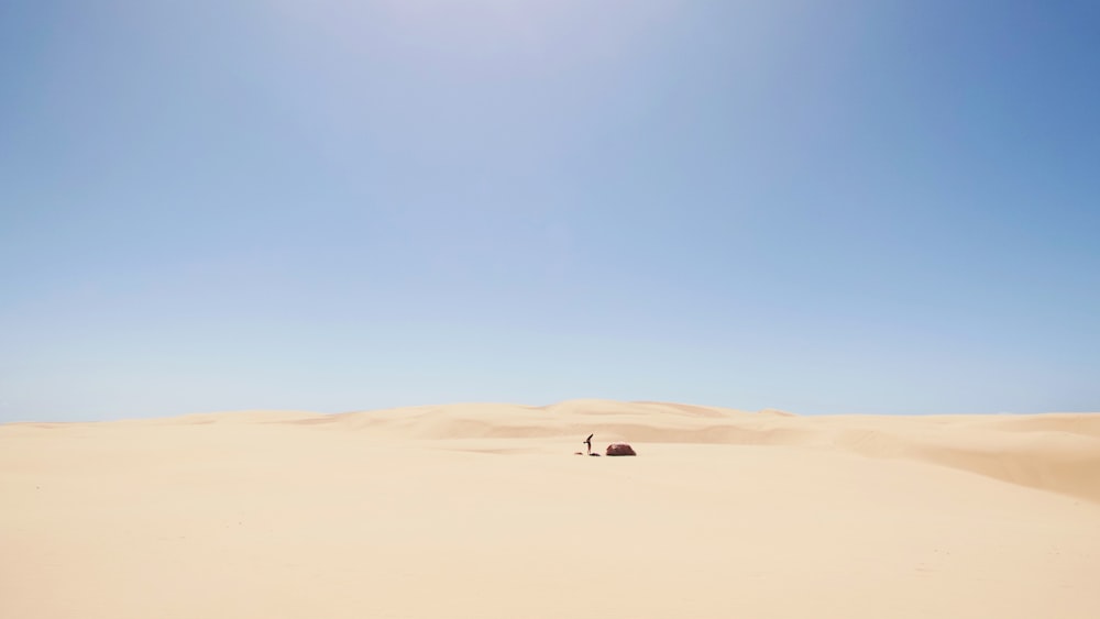 desert under blue sky