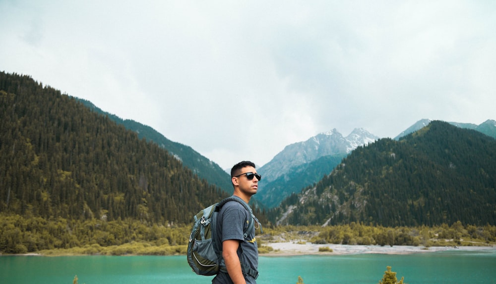 man taking pose for photo shoot