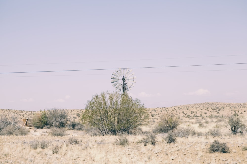 landscape photography of white windmill