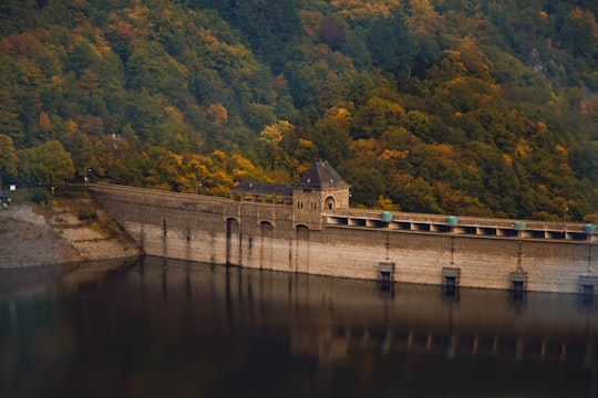 brown dam in Edersee Dam Germany