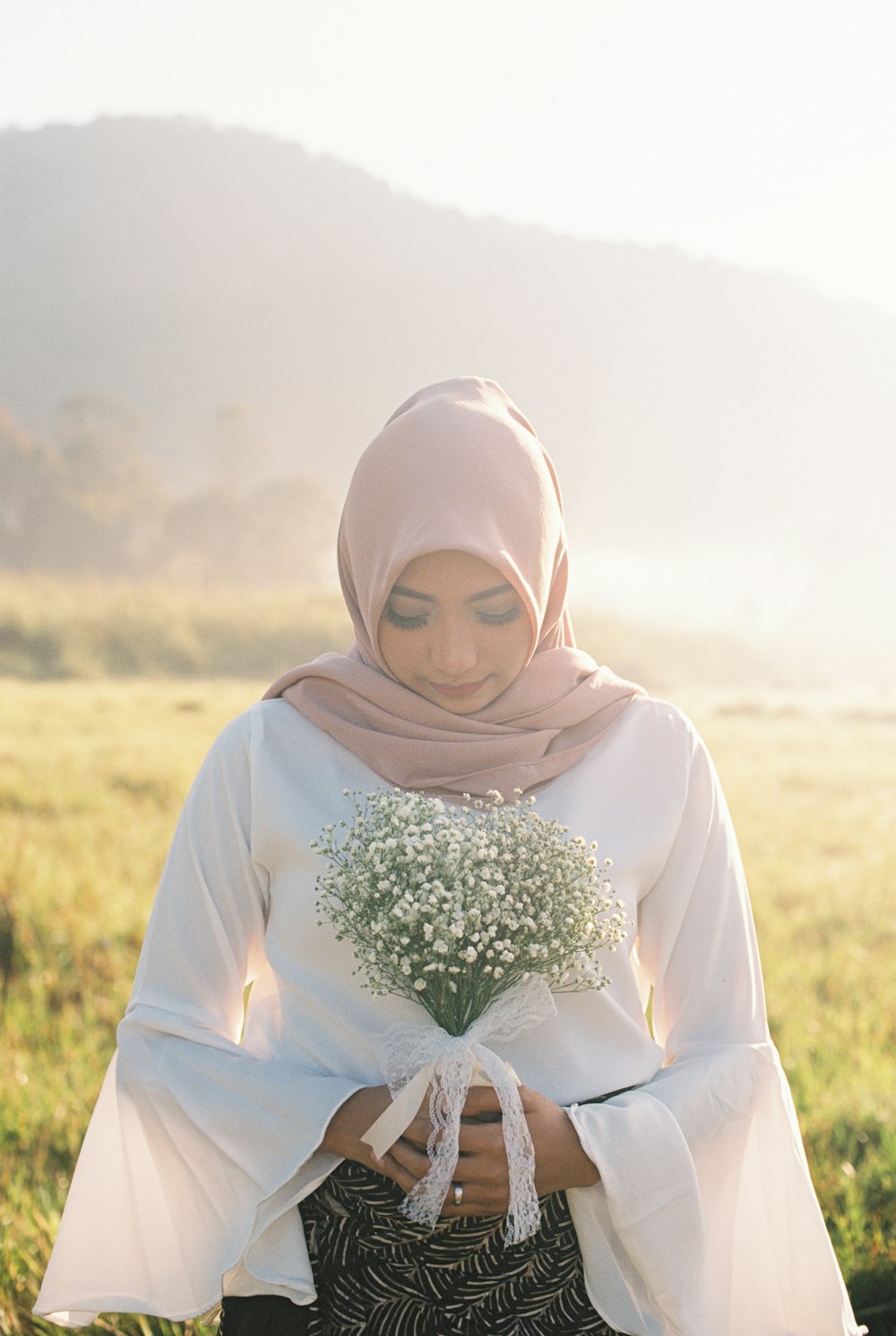 women's white hijab