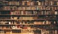 Library shelves filled with thousands of books