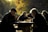 two man playing chess in shallow focus lens