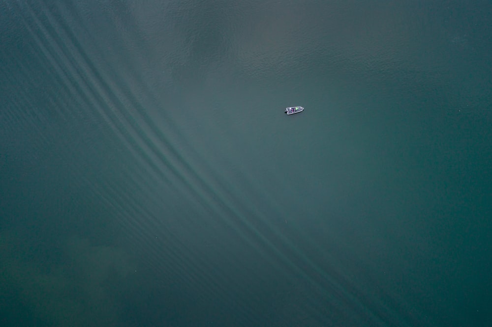 aerial view of boat