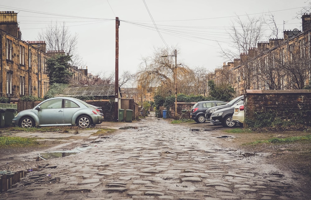 gray car parked