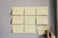 six white sticky notes