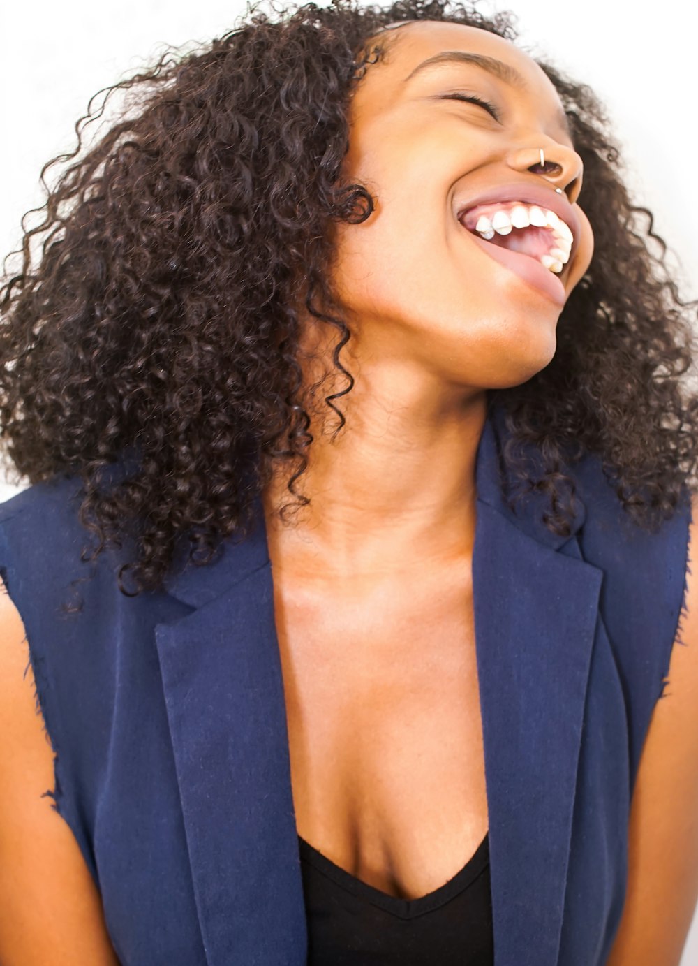 woman taking selfie while smiling