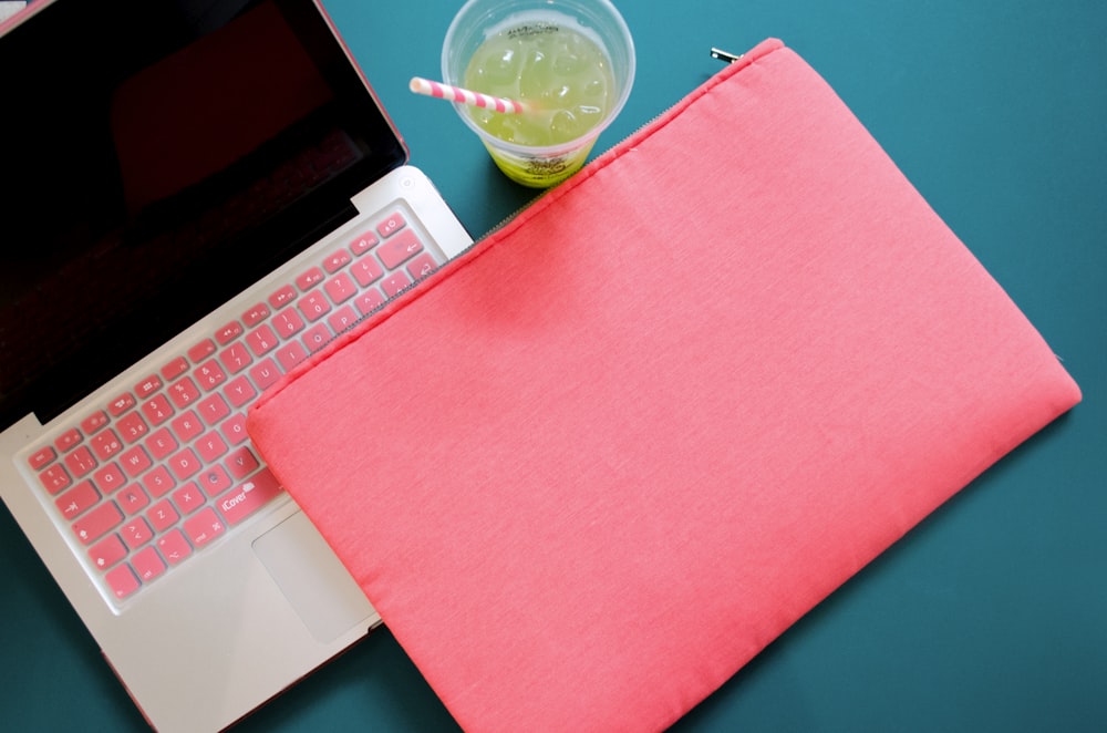 pink laptop computer