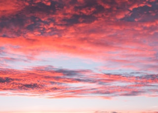 red clouds in the sky