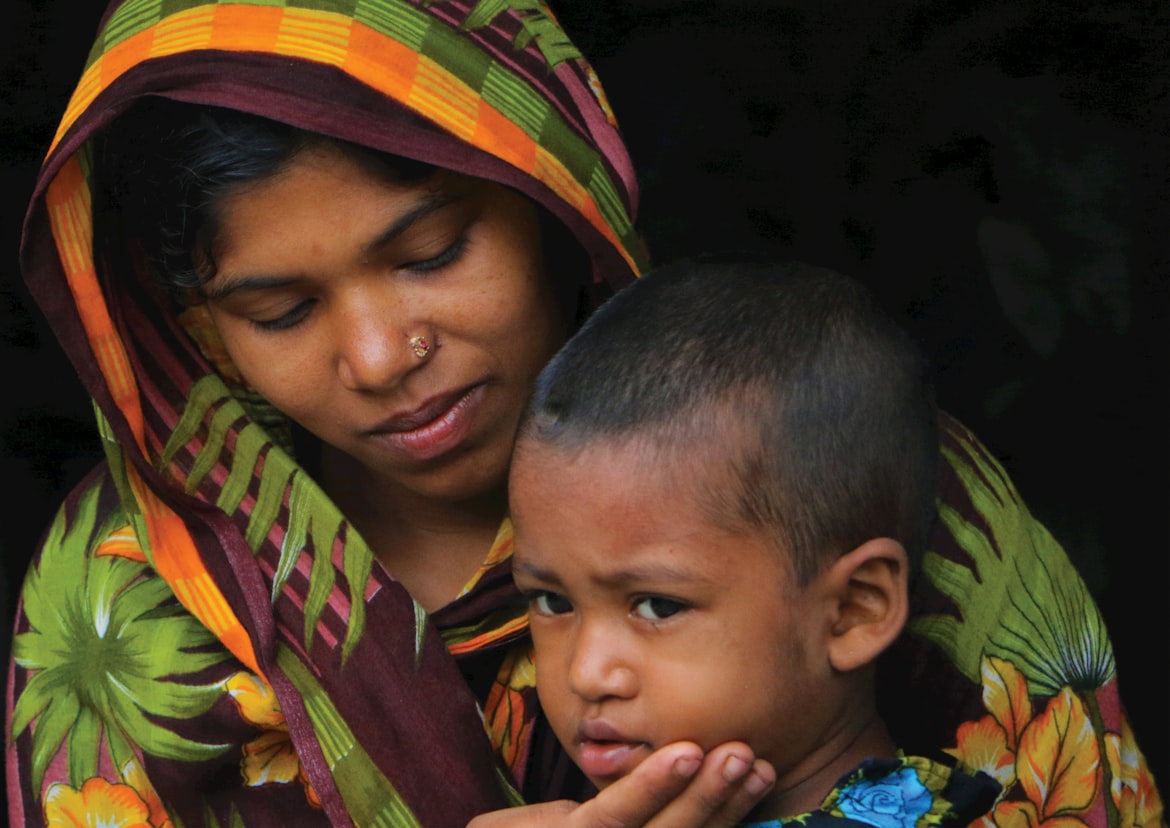 Bangladeshi girl studying