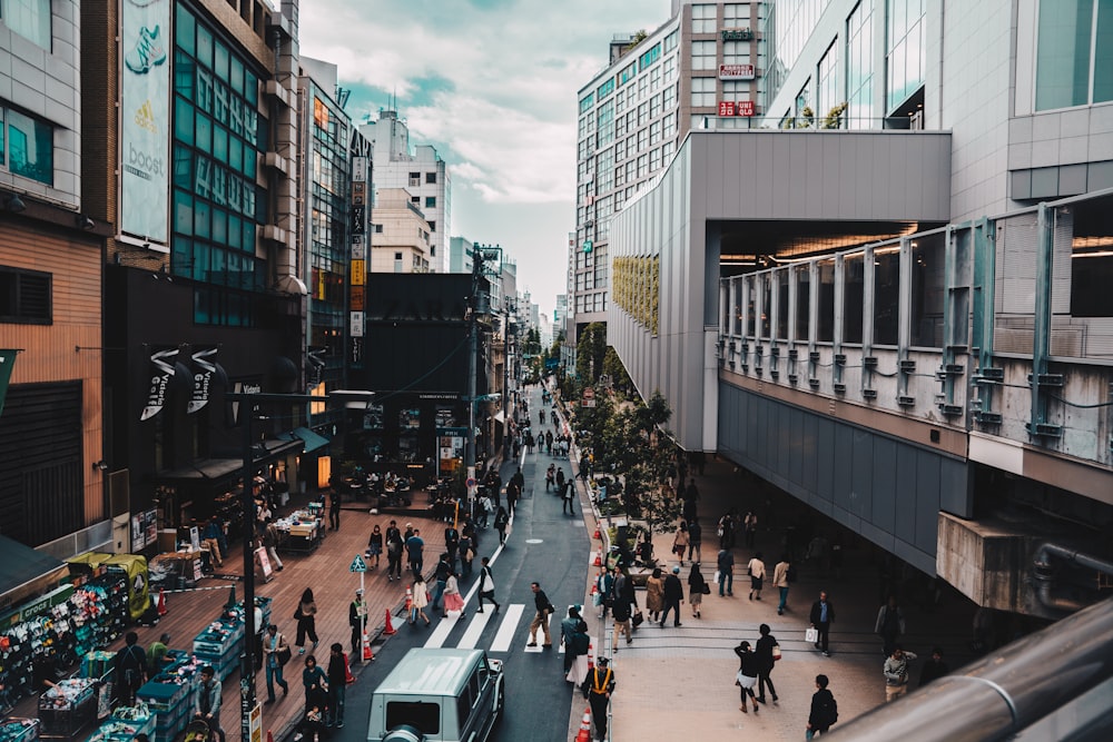 people at the streets of the city during day