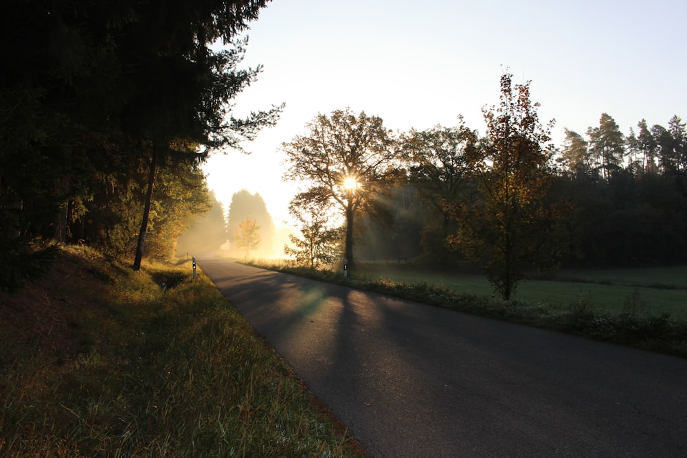 empty asphalt road