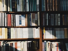 books on bookshelf